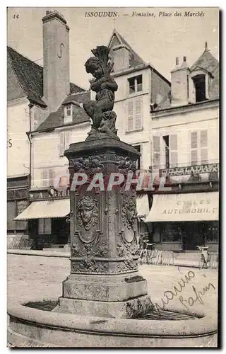 Cartes postales Issoudun Fontaine Place des Marcbes