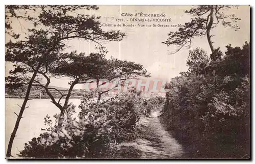 Cartes postales Cote d Emeraude Dinard la Vicomte Chemin de Ronde Vue sur St Servan sur Mer