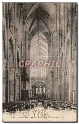 Ansichtskarte AK Dol De Bretagne Interieur de la Cathedrale