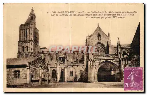 Ansichtskarte AK Dol De Bretagne Cathedrale Saint Samson remarquable par la legerete de son