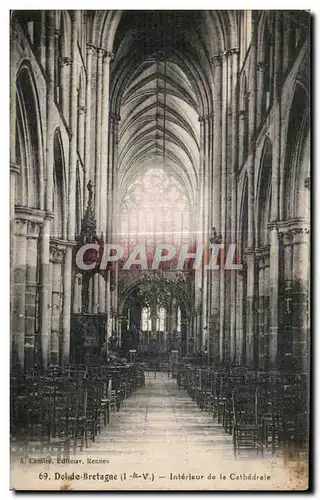 Ansichtskarte AK Dol De Bretagne Interieur de la Cathedrale