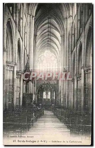 Ansichtskarte AK Dol de Bretange Interieur de la Cathedrale