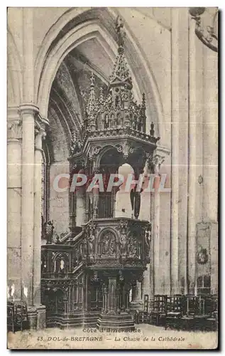 Ansichtskarte AK Dol de Bretagne La Chaire de la Cathedrale