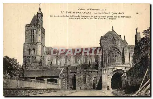 Ansichtskarte AK Cote d Emeraude Dol de Bretagne La Cathedrale Une des pins belles