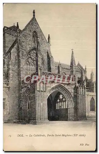 Cartes postales Dol La Cathedrale Porche Saint Magloire