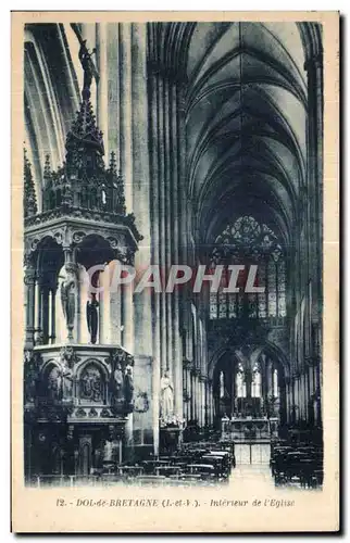 Ansichtskarte AK Dol de Bretagne Interieur de I Eglise