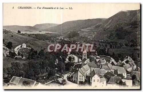 Cartes postales Chambon Vue d ensemble et le Lac