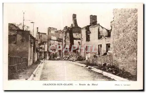 Cartes postales Oradour Sur Glane Route de Nieul