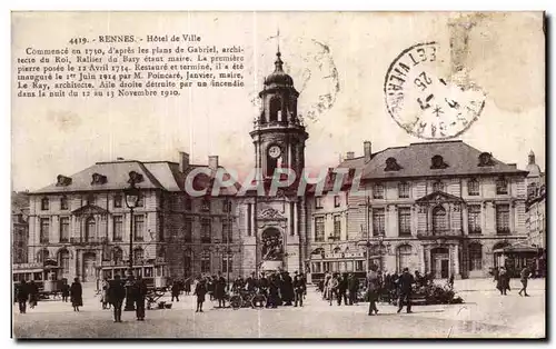 Cartes postales Rennes Hotel de Ville