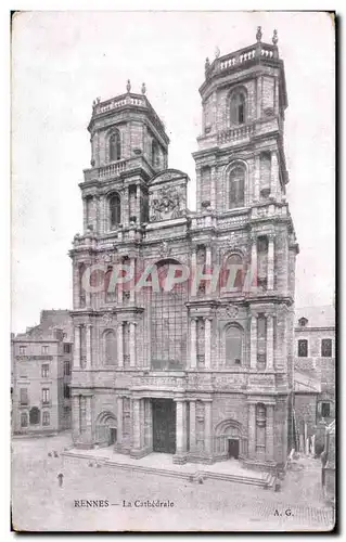 Cartes postales Rennes La Cathedrale