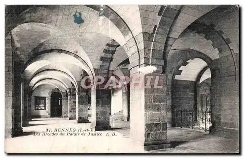 Ansichtskarte AK Rennes Les Arcades du Palais de Justice