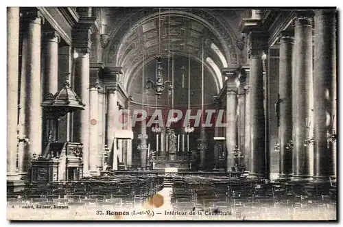 Ansichtskarte AK Rennes Interieur de la Cathedrale