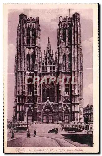 Cartes postales Bruxelles Eglise Sainte Gudule