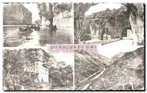 Cartes postales Les Gorges du Tarn Les Detrotis Tunnel des Baumes Chateau de la Caze Route du Causse a Meyureis