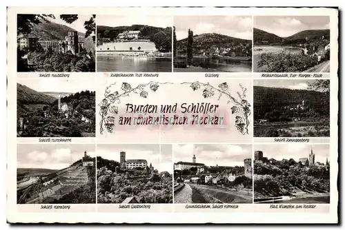 Cartes postales Burgen und Scholler am romantischen neckar Chateaux