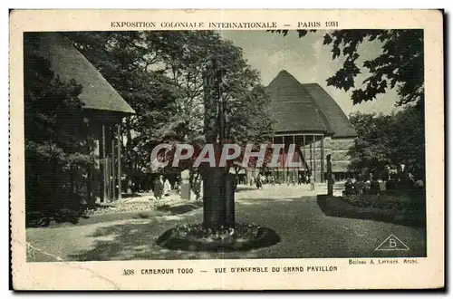 Ansichtskarte AK Exposition Coloniale Internationale Paris Cameroun Togo Vue d Ensemble du Grand Pavillon