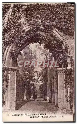 Ansichtskarte AK Abbaye de Vaux de Cernay Entree de l Eglise (Ruines)