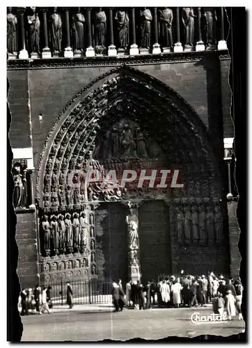 Cartes postales ParisFacade de notre Dame Portail du jugement