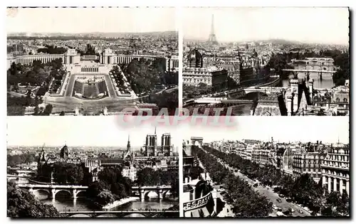 Ansichtskarte AK Le Palais de Chaillot vu de la Tour Eiffel sur les Sept Ponts La Pointe de La Cite et les Ponts
