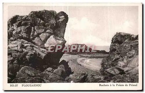 Cartes postales Plougasnou Rochers a la Pointe de Primel