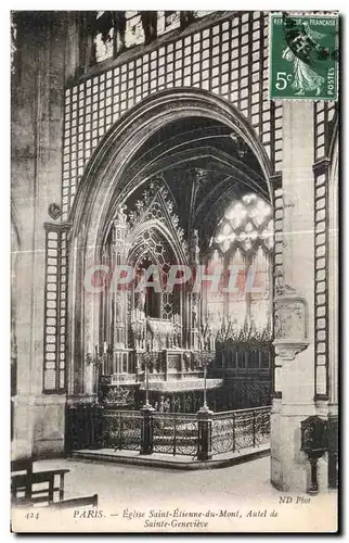 Ansichtskarte AK Paris Eglise Saint Elienne du Mont Autel de Sainte Genevieve