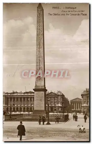 Cartes postales Paris L Obelisque Place de la Concorde The Obelisc and the Cancorde Place