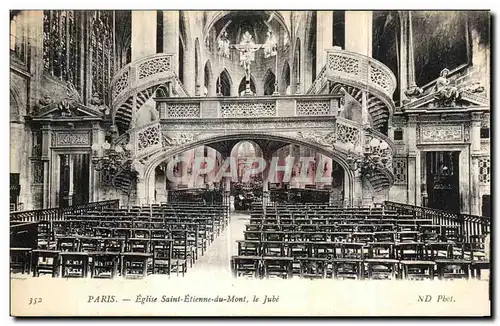 Cartes postales Paris Eglise Saint Etienne du Mont La Jub