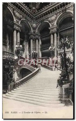 Cartes postales Paris l Escalier de I Opera