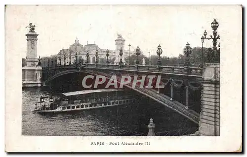 Ansichtskarte AK Paris Pont Alexandre lll Peniche