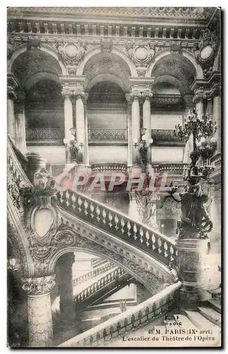 Cartes postales Paris (IX e arrt) L escalier du Theatre de l Opera