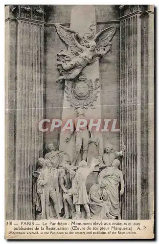 Ansichtskarte AK Paris Le Pantheon Monument eleve aux orateurs et aux Publicisters de la Restauration (CEure du s