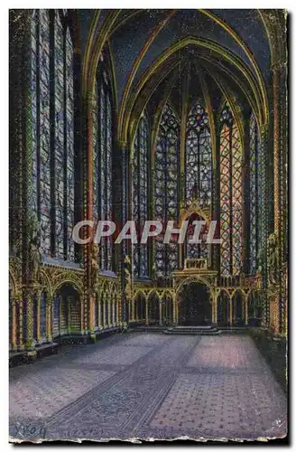 Cartes postales Paris Interieur de la Sainte Chapelle (Chapelle haute) Holy Chapel inside (Upper Chapel)