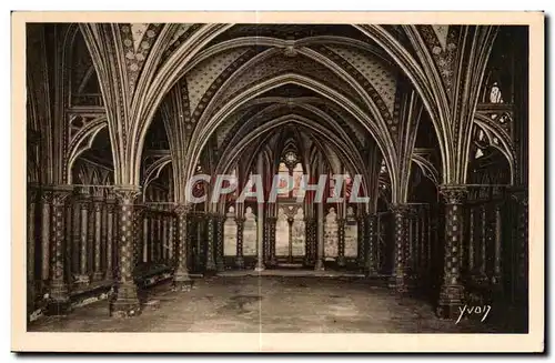 Ansichtskarte AK La Sainte Chapelle (Interieur de la Chapelle basse) holy Chapel inside (lower chapel)