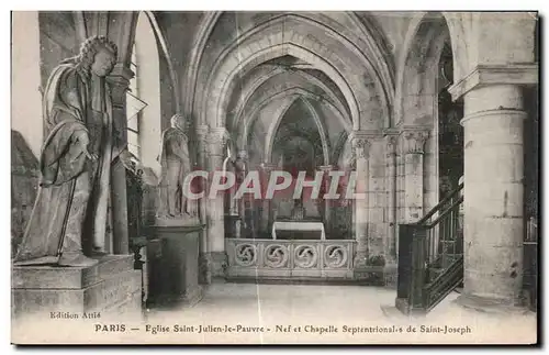 Ansichtskarte AK Paris Eglise Saint Julien le Pauvre Nefect Chapelle Septientrional