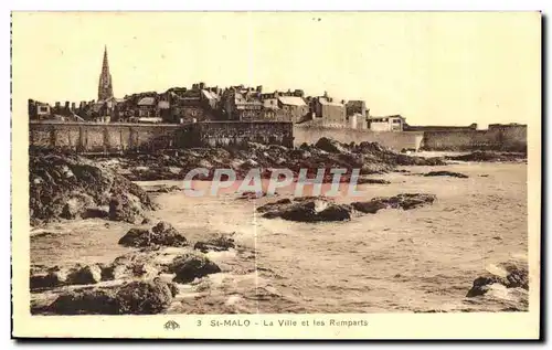 Ansichtskarte AK St Malo La Ville et les Remparts