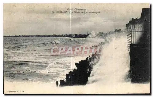 Ansichtskarte AK St Malo Le Silion un jour de tempete