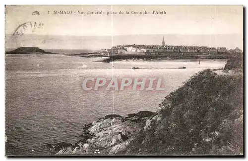 Ansichtskarte AK Saint Malo Vue Generale Prise de la Corniche d Aleth