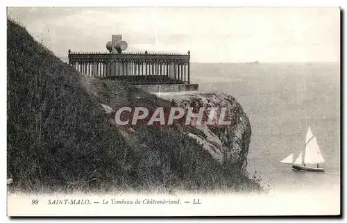 Cartes postales Saint Malo La Tombeau de Chateaubriand