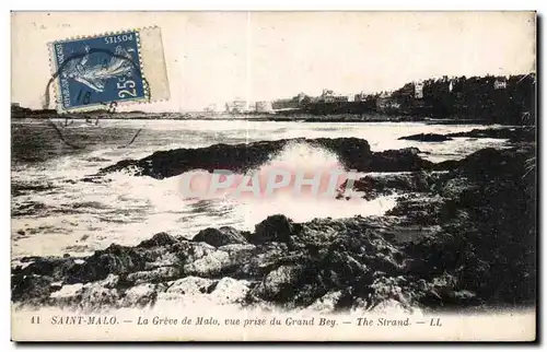 Cartes postales Saint Malo La Greve de Malo Vue Prise du Grand Bey The Strand