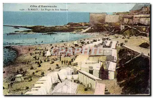 Cartes postales Saint Malo La Plage de Bon Secours