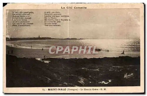 Cartes postales Saint Malo (Bretagne) La Grande Greve