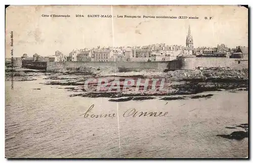 Cartes postales Saint Malo Les Remparts Parties Occidentales