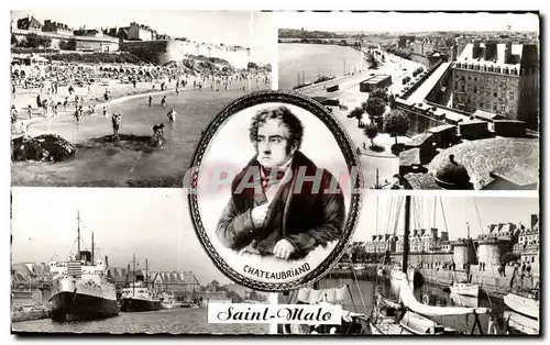 Ansichtskarte AK Saint Malo Cite Corsaire Plage de Bonsecours Las Remparts La Falaise et la Britrany Le Bassin