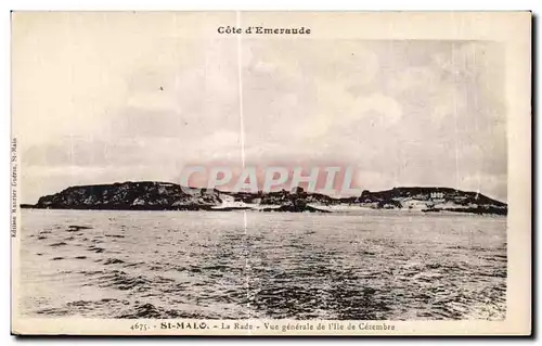Ansichtskarte AK Cote d Emeraude Saint Malo La Rade Vue Generale de l Ile de Cezembre
