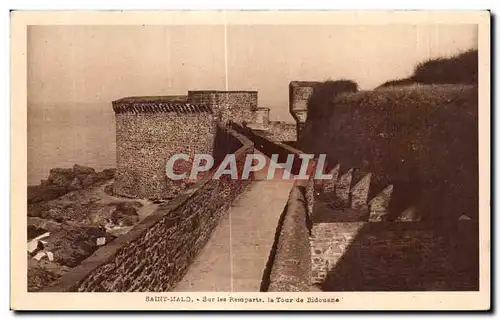 Ansichtskarte AK Saint Malo Sur les Remparts la Tour de Bidouane