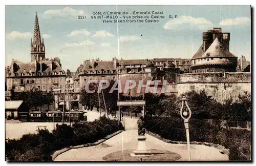 Ansichtskarte AK Cote d Emeraude Emerald Coast Saint Malo Vue Prise du Casino View taken from the Casino Train