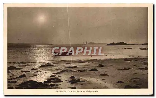 Ansichtskarte AK Saint Malo La Rade au Crepuscule