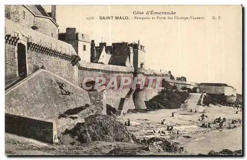 Cartes postales Cote d Emeraude Saint Malo Remparts et Porte des Champs Vauverts