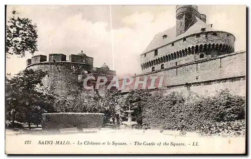 Ansichtskarte AK Saint Malo Le Chateau et la Square The Castle of the Square