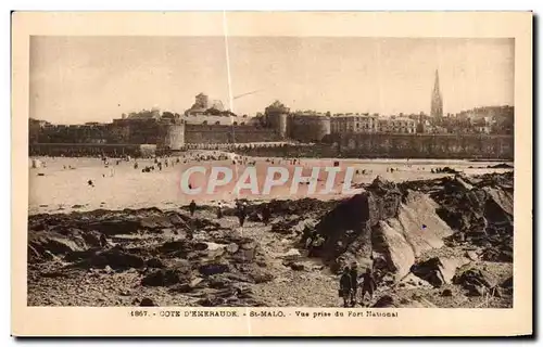 Ansichtskarte AK Cote D Emeraude Saint Malo Vue Prise du Fort National